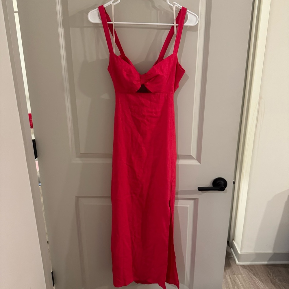 Forever 21 Red Cutout Open Back Dress